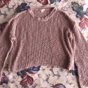 cropped sweater with holes